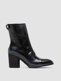 DELICE 002 - Black Leather Zip Boots - thumb image 1,side view