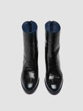 DELICE 002 - Black Leather Zip Boots - thumb image 2,side view