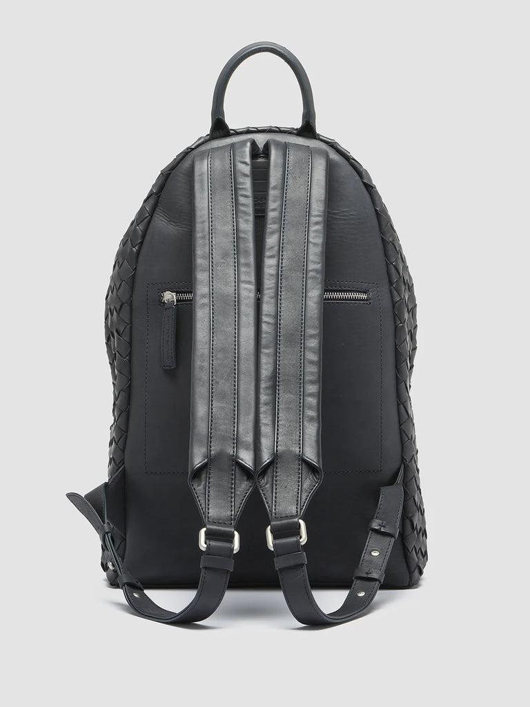 Men's Blue Leather Backpack: ARMOR 04 Officine Creative - 4