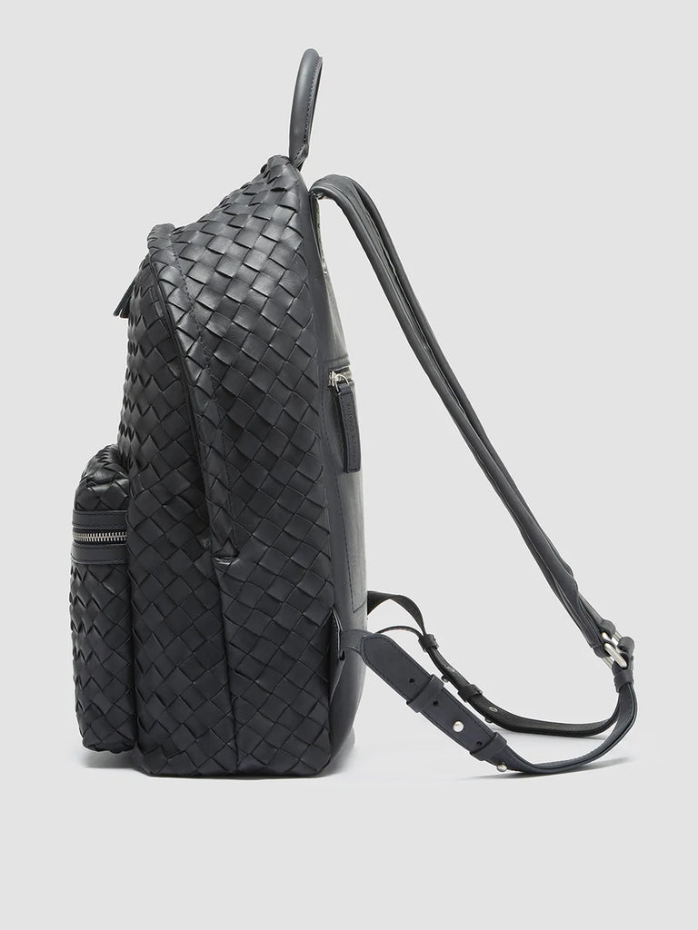 Men's Blue Leather Backpack: ARMOR 04 Officine Creative - 5