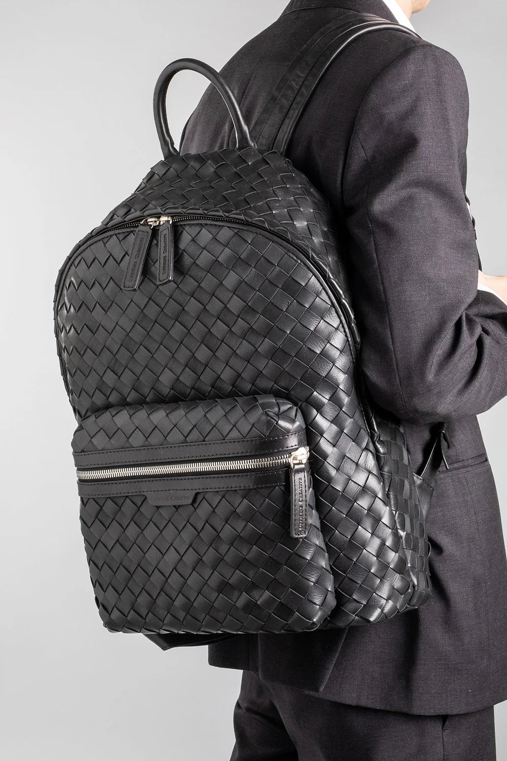 ARMOR 04 - Navy Leather Backpack - image 6,side view