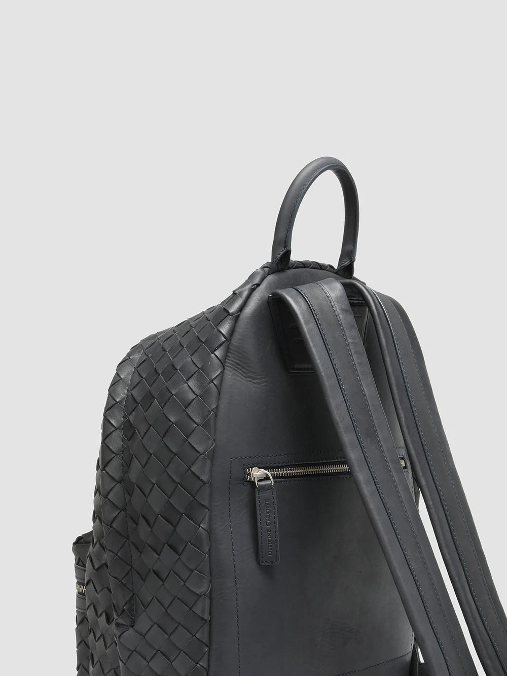 ARMOR 04 - Navy Leather Backpack - image 7,side view