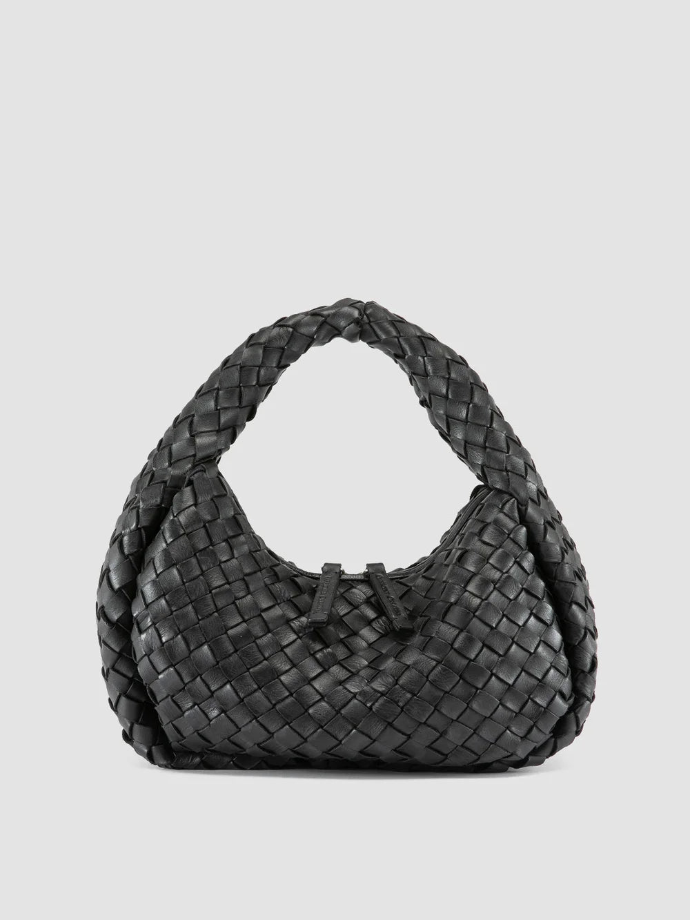 BOLINA 144 - Black Leather Handle Bag - image 1,side view