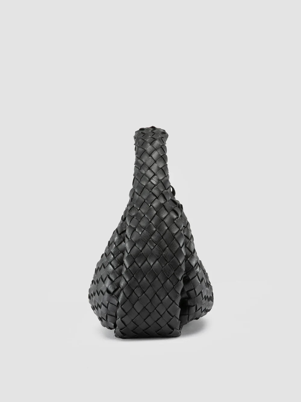 BOLINA 144 - Black Leather Handle Bag - image 3,side view