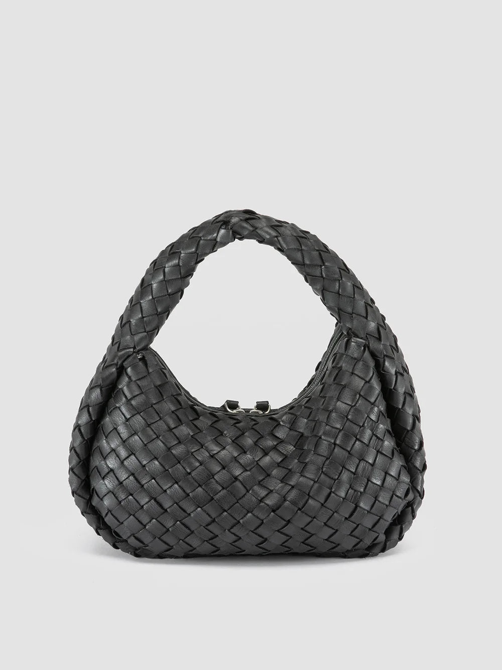 BOLINA 144 - Black Leather Handle Bag - image 4,side view