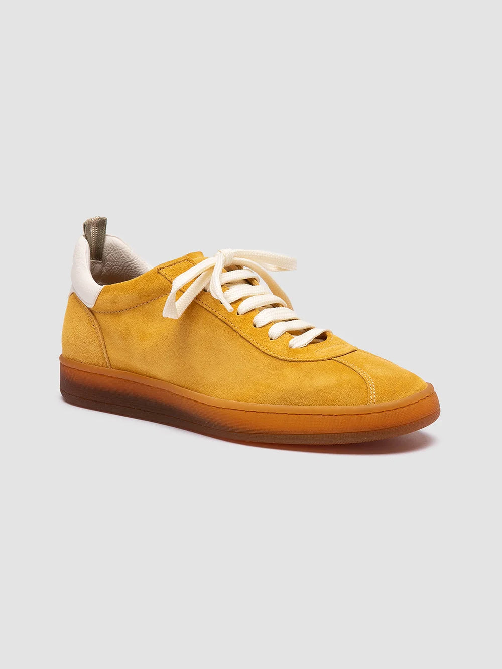 DESTINY 101 - Yellow Leather and Suede Sneakers - image 3,side view