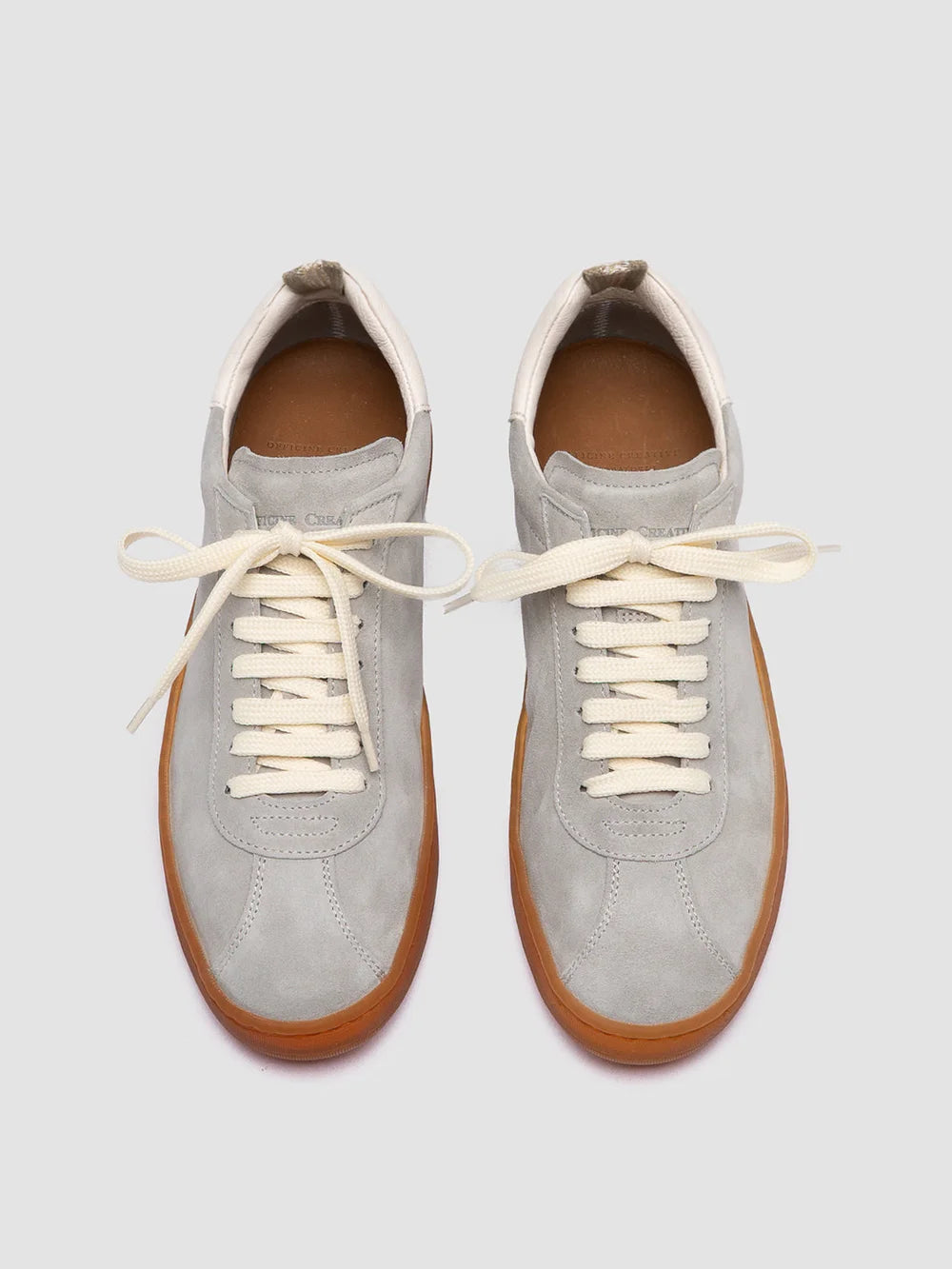 DESTINY 101 - Grey Leather and Suede Sneakers - image 2,side view