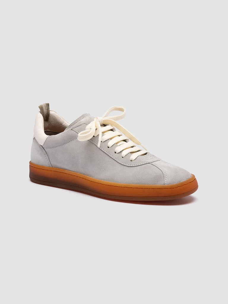 Women's Grey Leather and Suede Low Top Sneakers: DESTINY 101 Officine Creative - 3