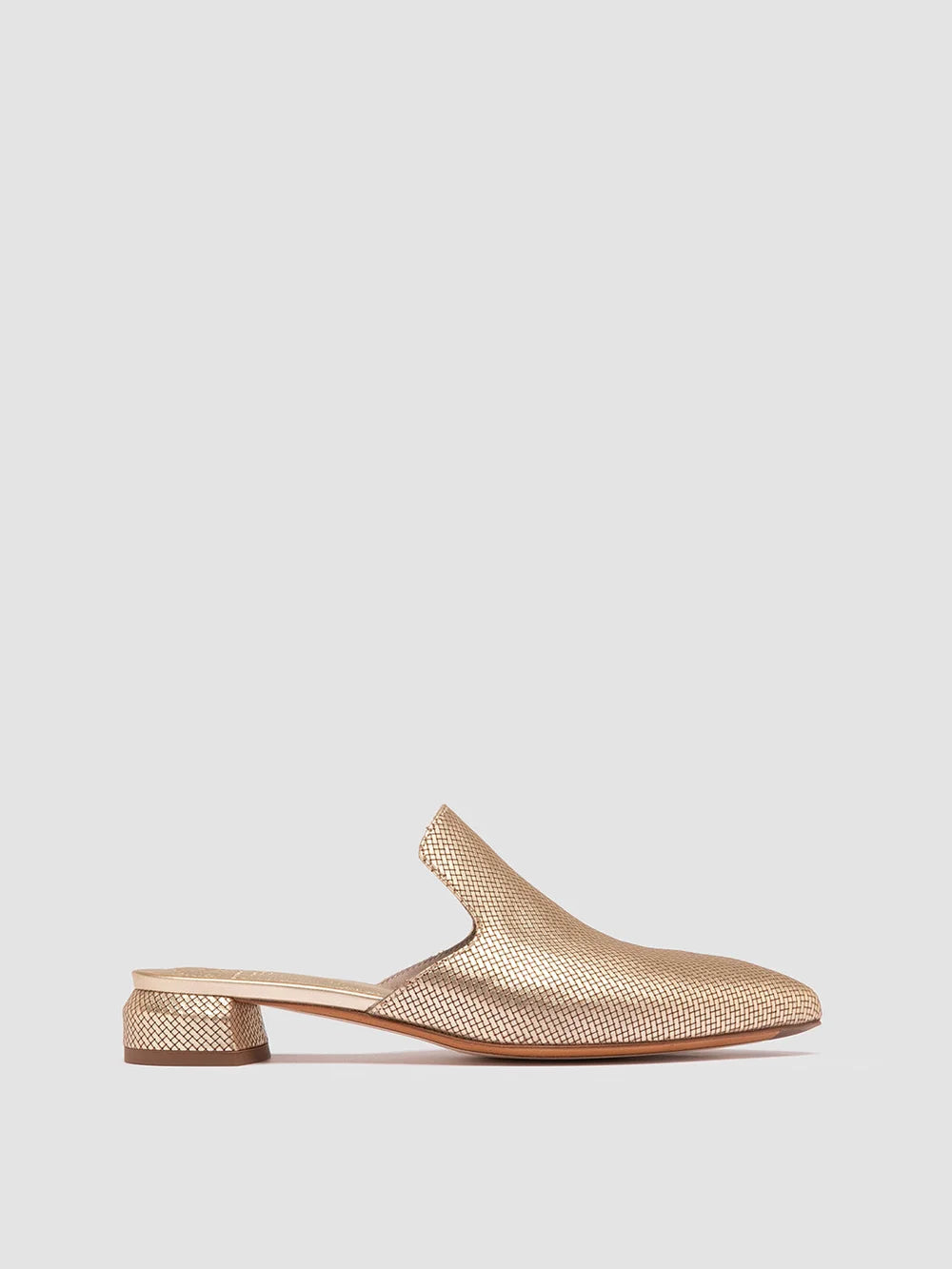 SAGE 106 - Gold Leather Mule - image 1,side view