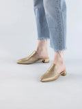 SAGE 106 - Gold Leather Mule - thumb image 6,side view