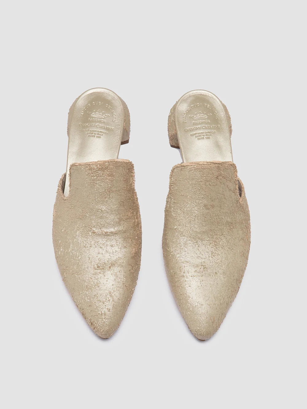 SAGE 106 - Beige Leather Mule - image 2,side view