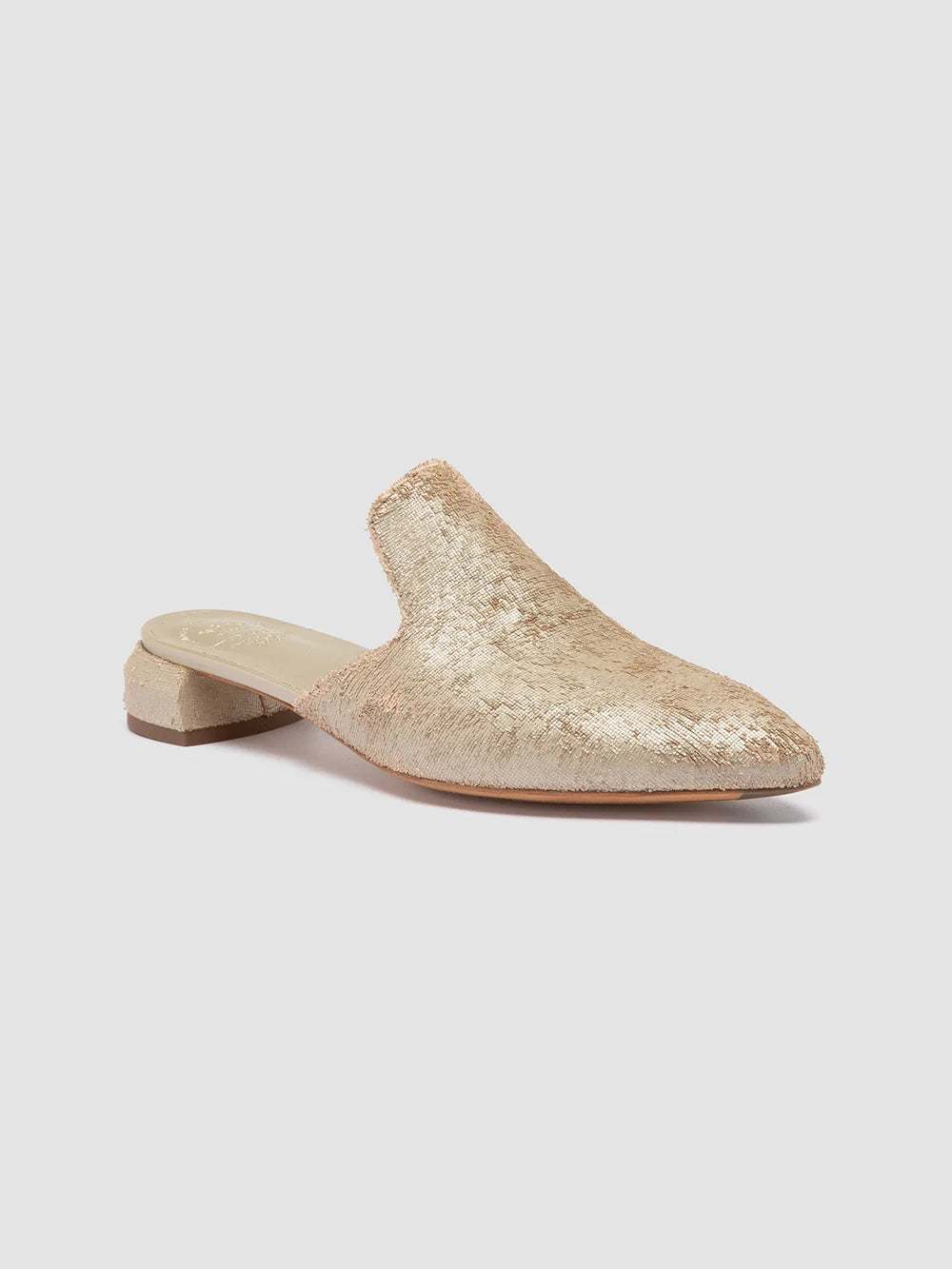 SAGE 106 - Beige Leather Mule - image 3,side view