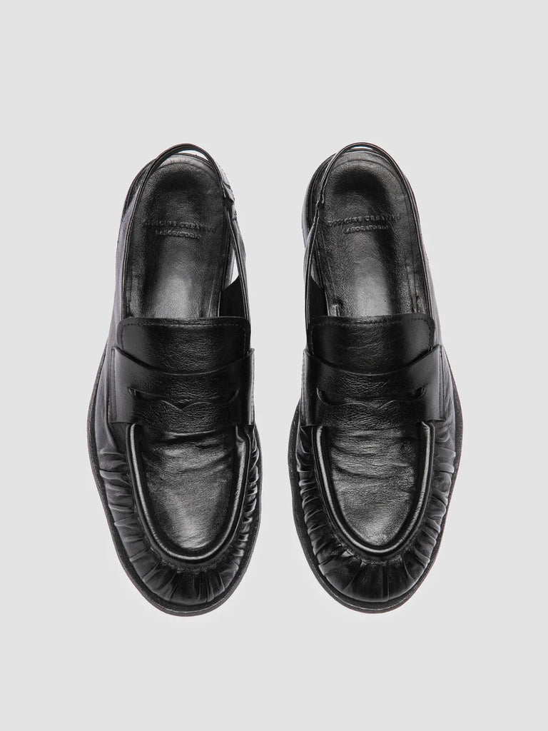 Women's Black Leather Slingback Sandals: SOLITUDE 102 Officine Creative - 2