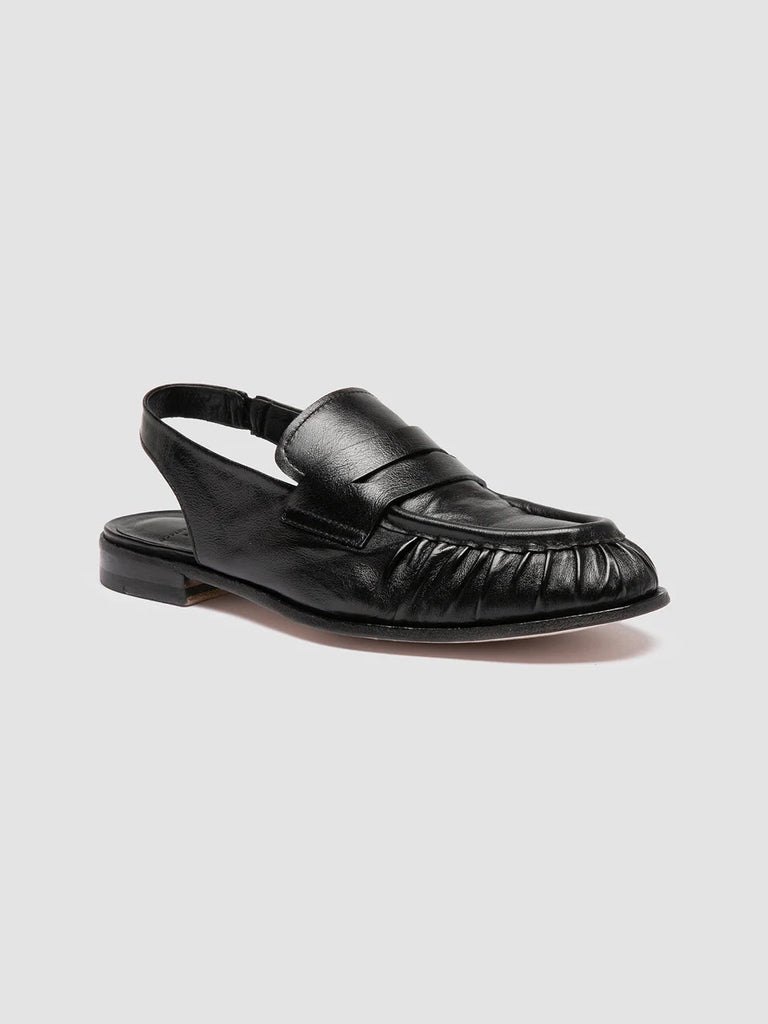 Women's Black Leather Slingback Sandals: SOLITUDE 102 Officine Creative - 3