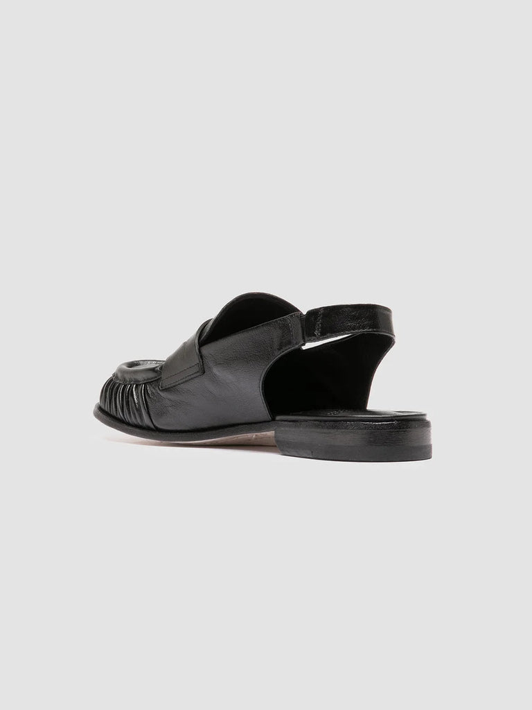 Women's Black Leather Slingback Sandals: SOLITUDE 102 Officine Creative - 4