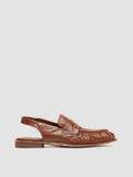 SOLITUDE 102 - Brown Leather Slingback Sandals - thumb image 1,side view