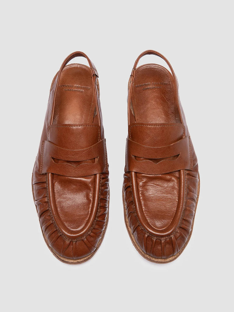 Women's Brown Leather Slingback Sandals: SOLITUDE 102 Officine Creative - 2