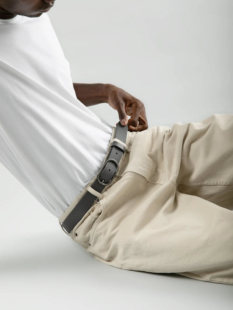 Men's Light Brown Leather Belt: OC STRIP 047 Officine Creative - 5