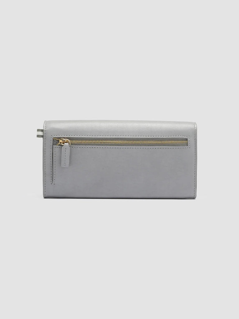 Women's Grey Leather Wallet: POCHE 09 Officine Creative - 3