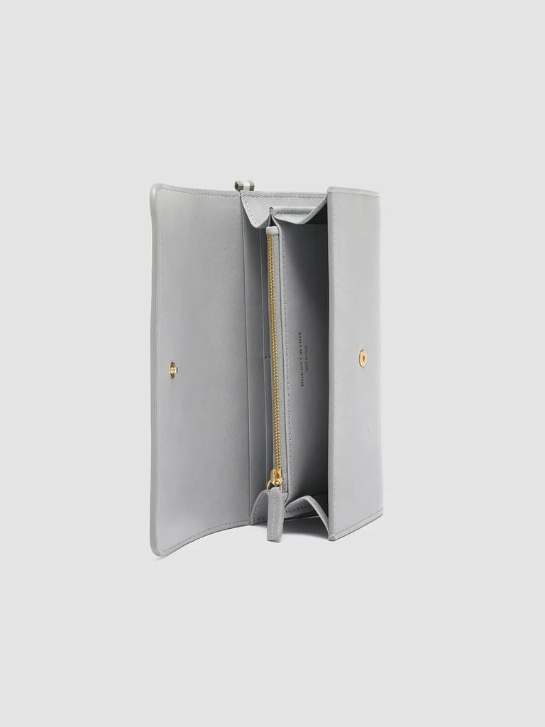 Women's Grey Leather Wallet: POCHE 09 Officine Creative - 5