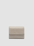 POCHE 10 -  Grey Nappa Leather Trifold Wallet - thumb image 1,side view