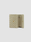 POCHE 110 - Ivory Woven Leather Trifold Wallet - thumb image 5,side view