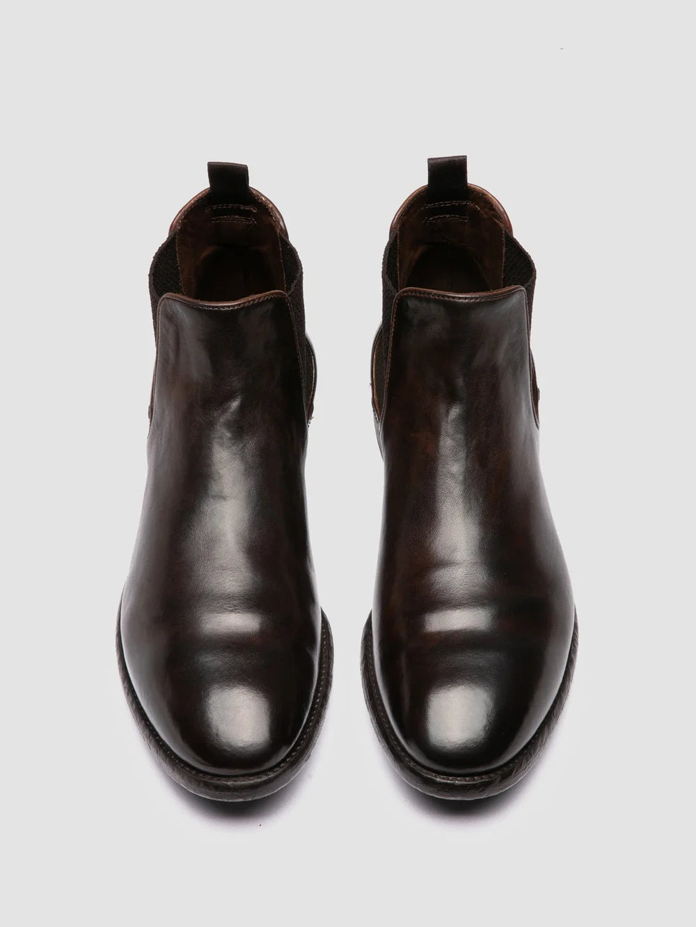 PRINCE 617 - Brown Leather Chealsea Boots - image 2,side view