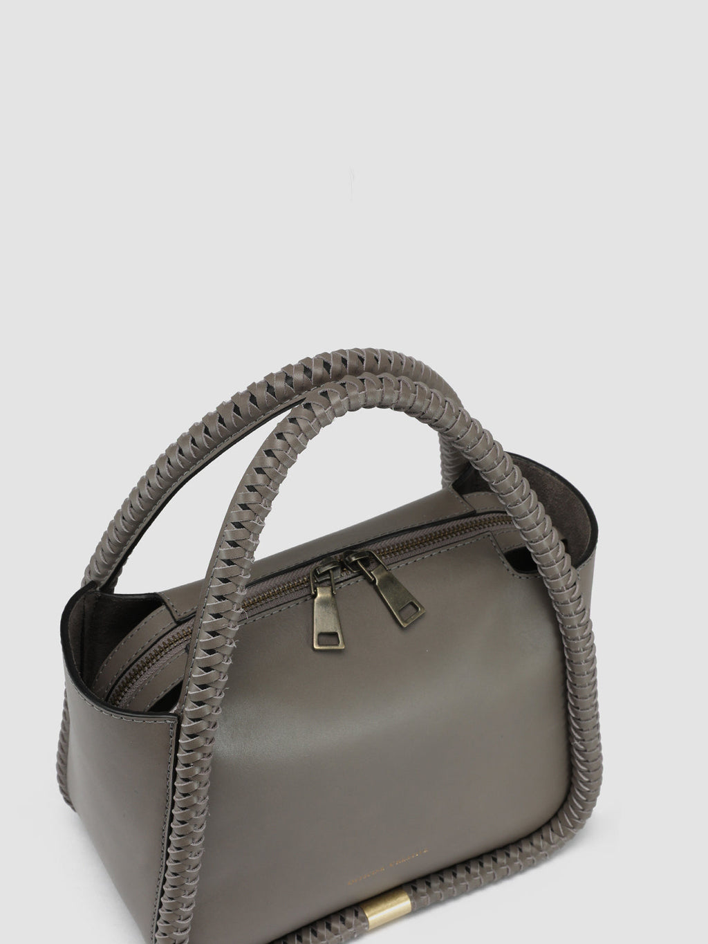 CABALA 107 - Grey Leather Bag - image 2,side view