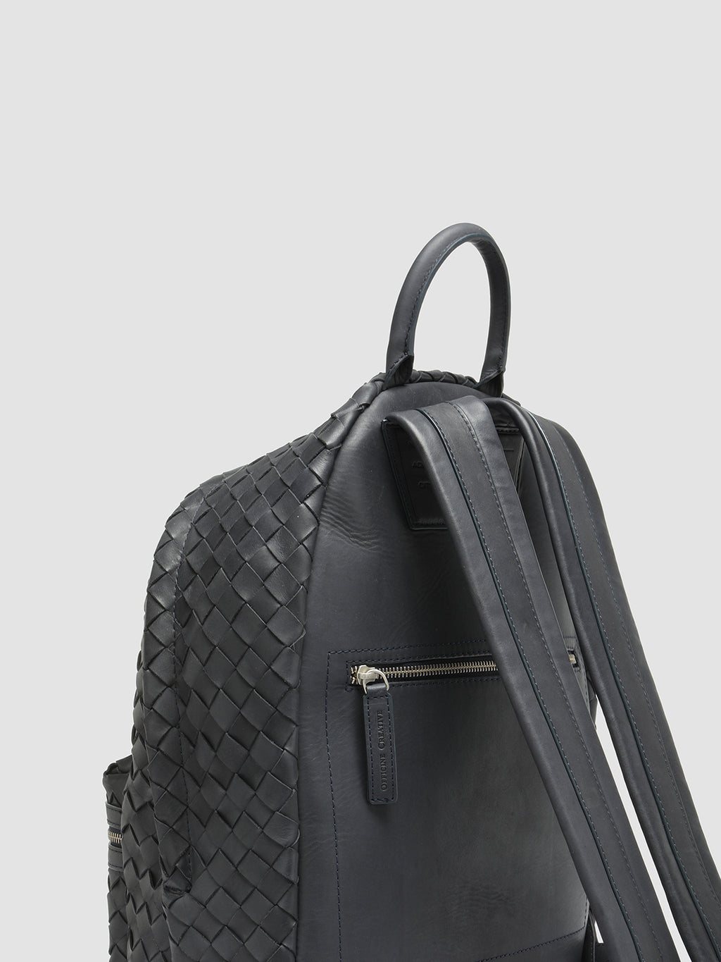 ARMOR 04 - Navy Leather Backpack - image 6,side view